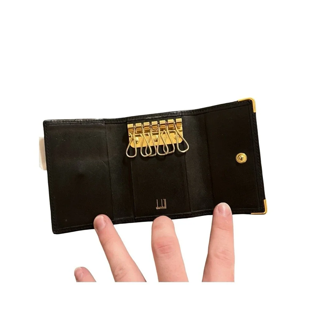 Dunhill black leather